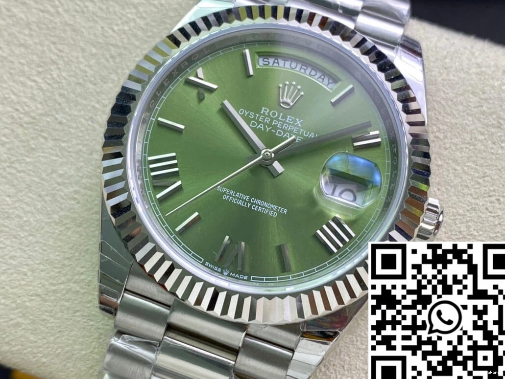 Date Dial Factory EW Day Olive Rolex M228239-0033 Green 0218